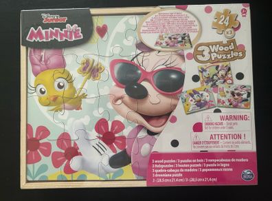 Minnie Mouse 3 wooden puzzles