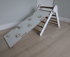 Premium Juupl Folding Pikler Triangle with Reversible Slide/Ramp