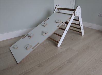 Premium Juupl Folding Pikler Triangle with Reversible Slide/Ramp