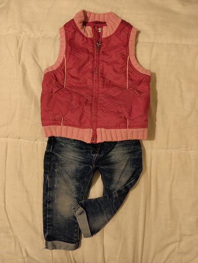 Name It Fleece lined Warm Gilet Jacket And Next Jeans