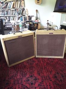 Two Fender Blues Deville guitar amplifiers for sale
