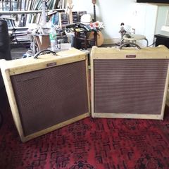 Two Fender Blues Deville guitar amplifiers for sale