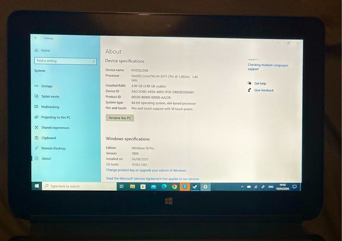 Dell Tablet/PC 120GB 4GB RAM in a excellent condition