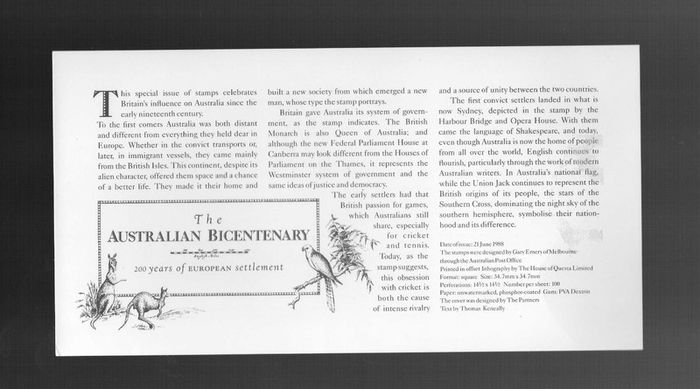 The Australian Bicentenary (1988) - First Day Cover