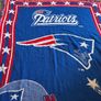 Vintage New England Patriots Woven Throw Blanket / Tapestry Image 3