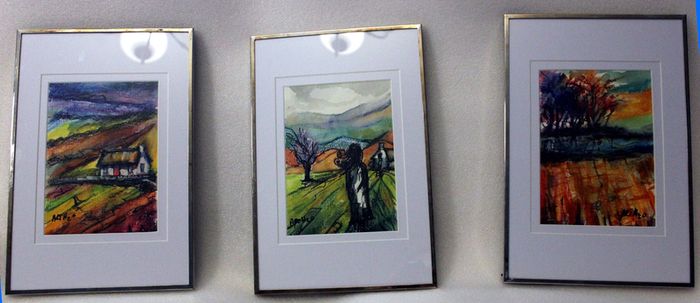 A5 size Aquarel Paintings in Frame