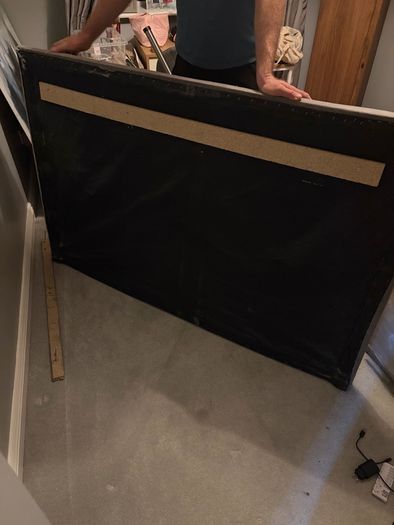 5ft King Size Plush Velvet Headboard in Excellent Condition