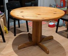 wooden kitchen dining table - extendable