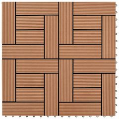 22 pcs Decking Tiles 30x30 cm 2 sqm WPC Black