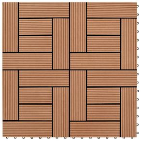 22 pcs Decking Tiles 30x30 cm 2 sqm WPC Black