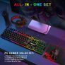Gaming Keyboard and Mouse Set with Headset, UK Layout, RGB Backlit Wired Keyboard, Ergonomic 4-Color LED Gaming Mouse, Over-Ear Headphones, Large Mousepad, USB Plug & Play for PC Mac PS5 Xbox Image 8