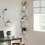 5-Tier Corner Shelf, Display Floating Shelf in Living Room, Study, Kitchen, Bedroom, for Plants, CDs, Decorations, Modern, Cloud White Image 6