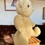 Vintage Long Teddy with Original Amber Glass Eyes 1950s Image 3