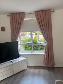 90x90 pink curtains