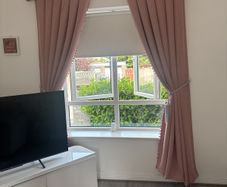 90x90 pink curtains