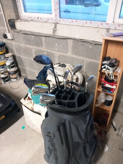 mizuno irons jpx callaway 5 wood and taylormade bag