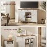 Vintage Kitchen Cabine, Sideboard with Drawers, Storage Cabinet with Doors, Adjustable Shelf, Country Style for Living Room, Kitchen Image 4