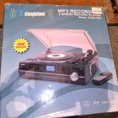 Steepletone MP3 recording 3 speeds record player