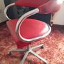 Red Leather Swivel Chair/s Image 9