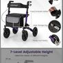 Postage Costway 2 in 1 rollator walker Image 3
