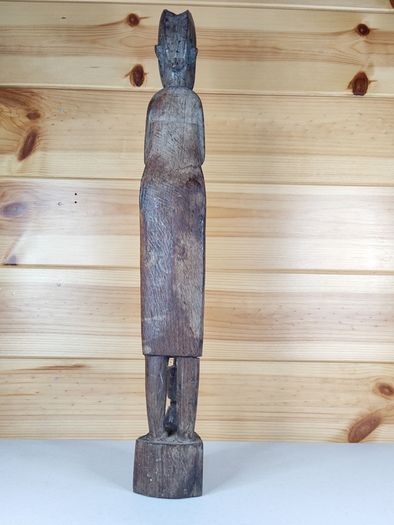 African Statue Ebony Carved Wood Figure Vintage Sculpture Statues