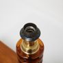 Vintage Swedish Amber Glass & Brass Table Lamp by MAE Lighting, 1960s. Image 9