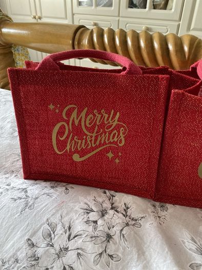 Two Christmas tote bags