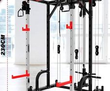 Power Rack , Smith Machine, Dual Upper And Lower Cable Crossover, Pull Dowm Lat, Tricep Dip, Barbell Storage And Landmine + Integrated Chin Up!!!