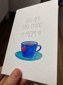 mothers day handmade watercolour card