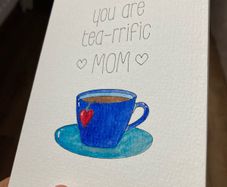 mothers day handmade watercolour card