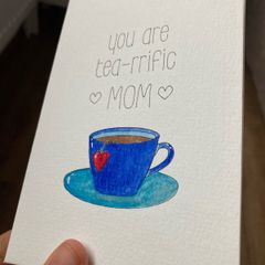 mothers day handmade watercolour card