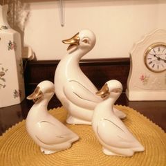 Cute porcelain ducks family