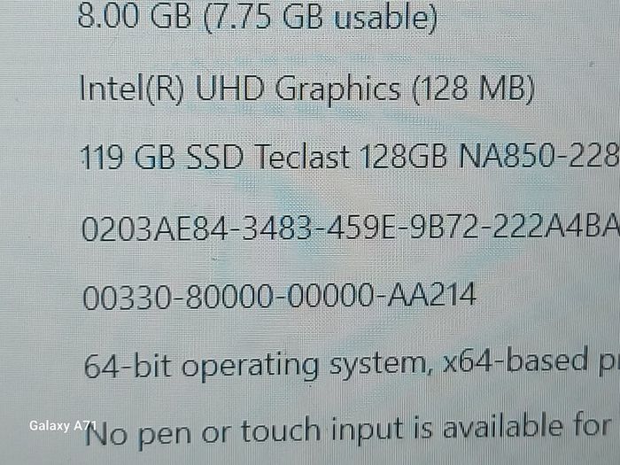 Dynabook Sattelite Pro, Intel Core i3-1005G1 CPU, 1.2GHz, 8GB Ram, 128GB SSD, Windows 10 Pro, Microsoft Edge, Chrome