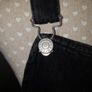 Topshop black denim pinafore uk10 Image 4