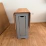 Santos Butterfly Folding Dining Table and 2 Grey Chairs  Excellent Condition Image 4