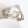 925 Vintage Sculptural Sterling Silver Ring Image 6