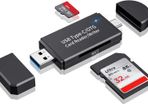 SD Card Reader, 3.0 Micro SD Card Reader & USB C Card Reader Memory Card Reader OTG SD Adapter for SDXC, SDHC, MMC, TF RS-MMC Micro SD and UHS-I Cards with Windows Smartphone Computer Laptop etc
