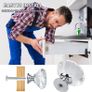 12 PCS Shimmering Crystal Door Knobs, Sparkling Diamond Cut Crystal Door Knobs with Screws Drawer Handles for Kitchen, Bathroom, and Office Cabinets Image 6
