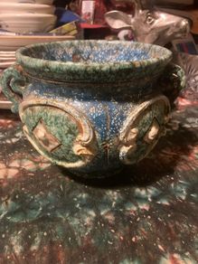 Italian pottery jug and flower pot free postage