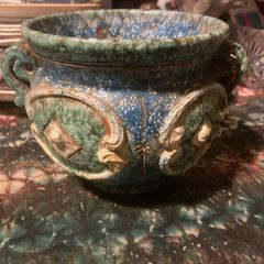 Italian pottery jug and flower pot free postage