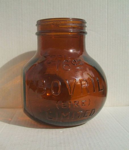 BOVRIL (EIRE) - a vintage 16oz (1 lb) amber glass bottle made by IGB of Dublin (c.1966). PRICE REDUCED.