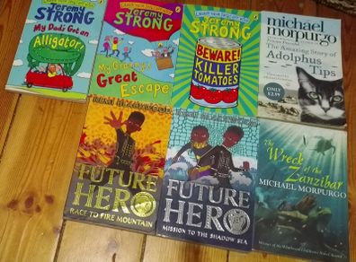 7 x Books: Jeremy Strong / Michael Morpurgo / Future Hero