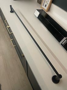 Meir Designer Black Long Towel Rail