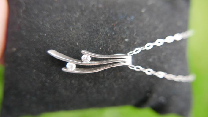 Vintage Sterling Silver 925 Pendant  Necklace 2,5g length - 17"