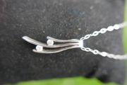 Vintage Sterling Silver 925 Pendant  Necklace 2,5g length - 17"