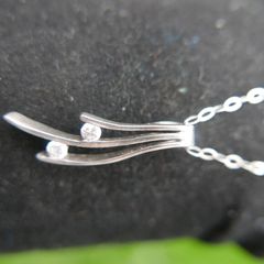 Vintage Sterling Silver 925 Pendant  Necklace 2,5g length - 17"
