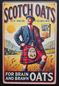 Scotch oats, vintage style metal sign .
