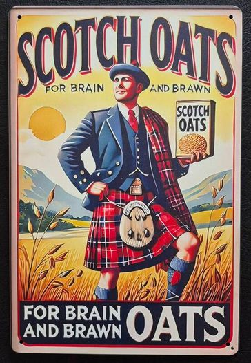 Scotch oats, vintage style metal sign .