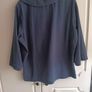 Cotton Blouse in Navy Image 6
