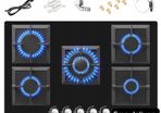 Glass gas hob 5 burners